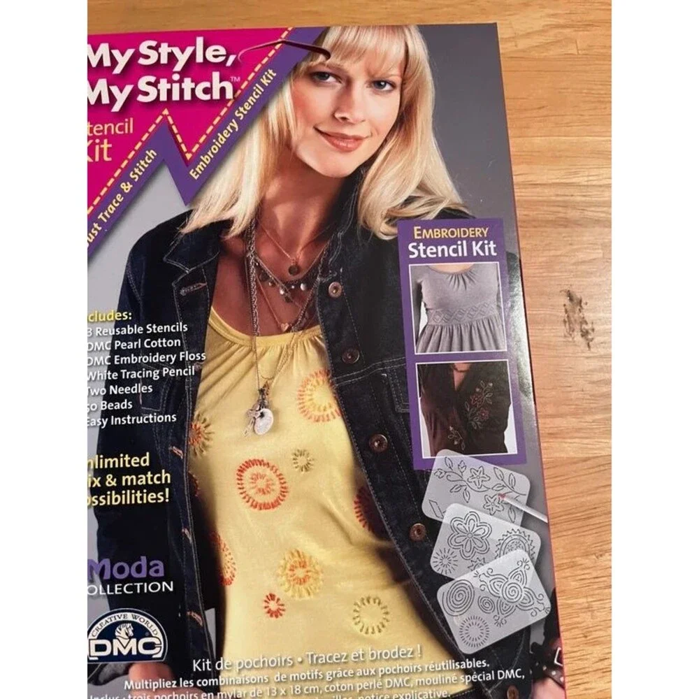 My style My Stitch Stencil Embroidery kits 10pc